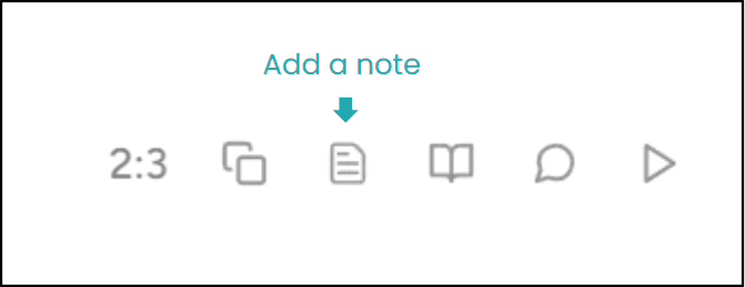 The notes feature available next to every ayah